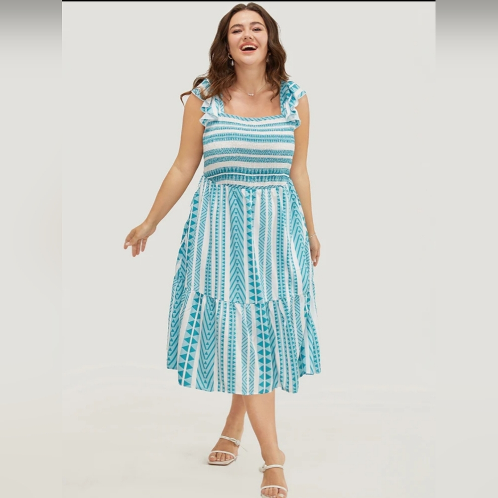 Square neck cami midi sundress